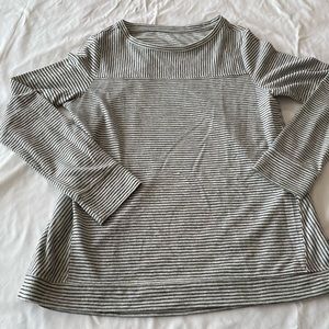 Loft, Glittery, Black & White Striped Top, Sz M